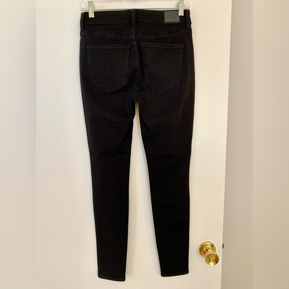AE Dream Stretch High-Waisted Jegging Jean in Proper Black Size 4R - Picture 4 of 9